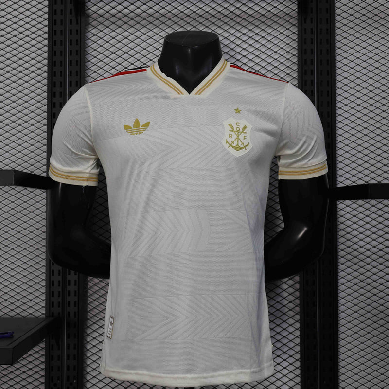 CAMISA VERSÃO JOGADOR DO FLAMENGO 25/26 BEGE