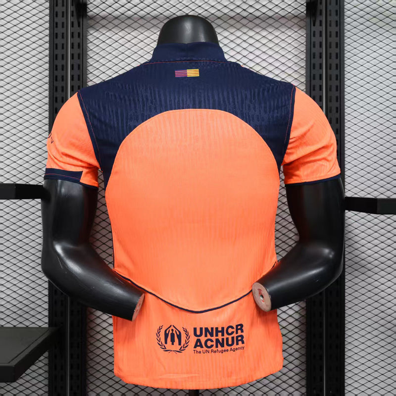 CAMISA VERSÃO JOGADOR DO BARCELONA 25/26 LARANJA