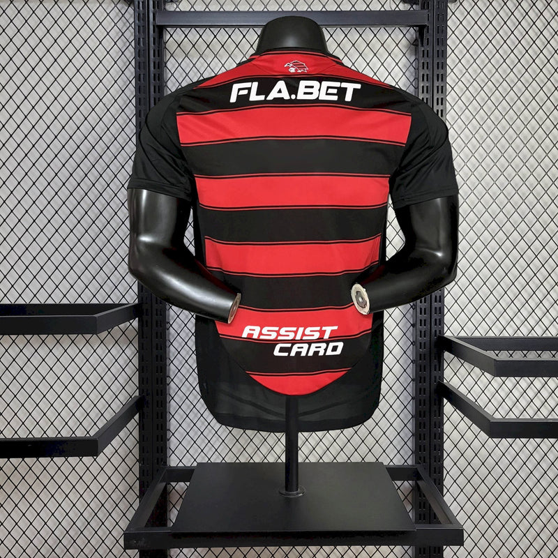 CAMISA VERSÃO JOGADOR DO FLAMENGO 25/26 VERMELHO E PRETO