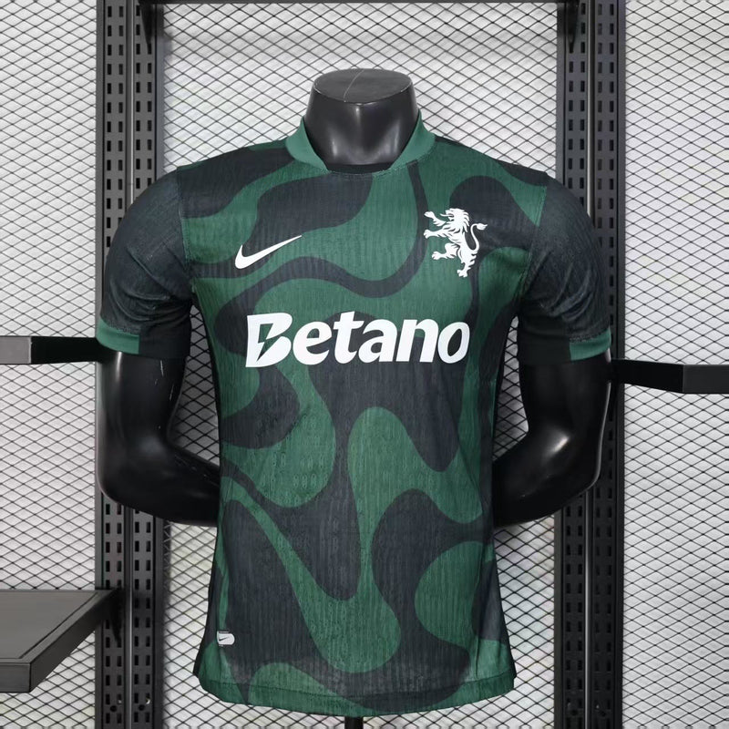 CAMISA VERSÃO JOGADOR DO SPORTING 25/26 VERDE E PRETO