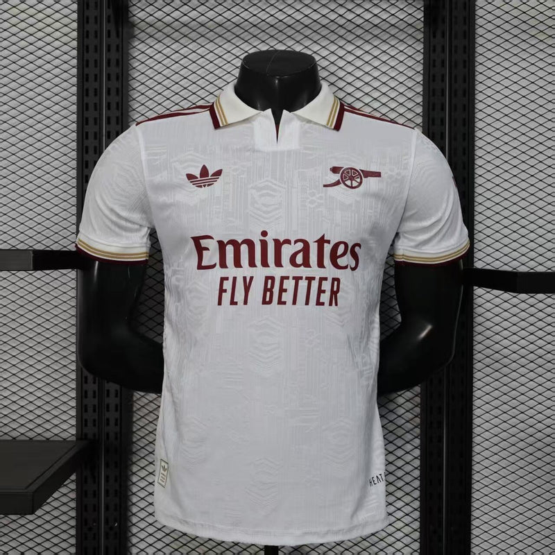 CAMISA VERSÃO JOGADOR DO ARSENAL 25/26 BRANCO