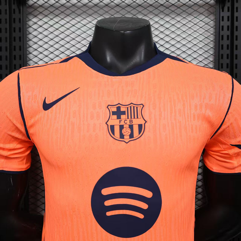 CAMISA VERSÃO JOGADOR DO BARCELONA 25/26 LARANJA