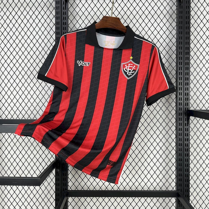 CAMISA DO VITORIA 25/26 VERMELHO E PRETO